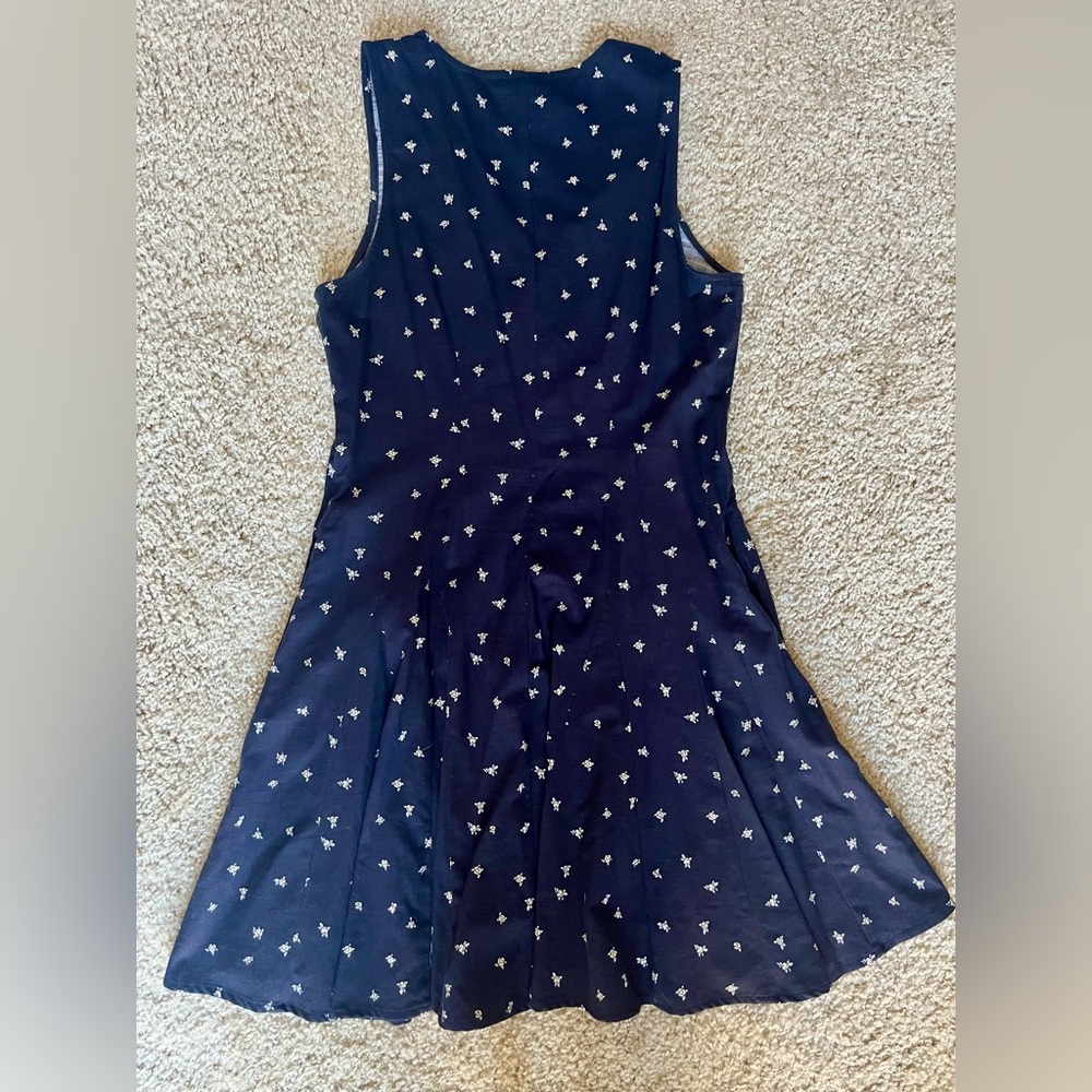Universal Thread Navy Flower Button Up Dress - image 3